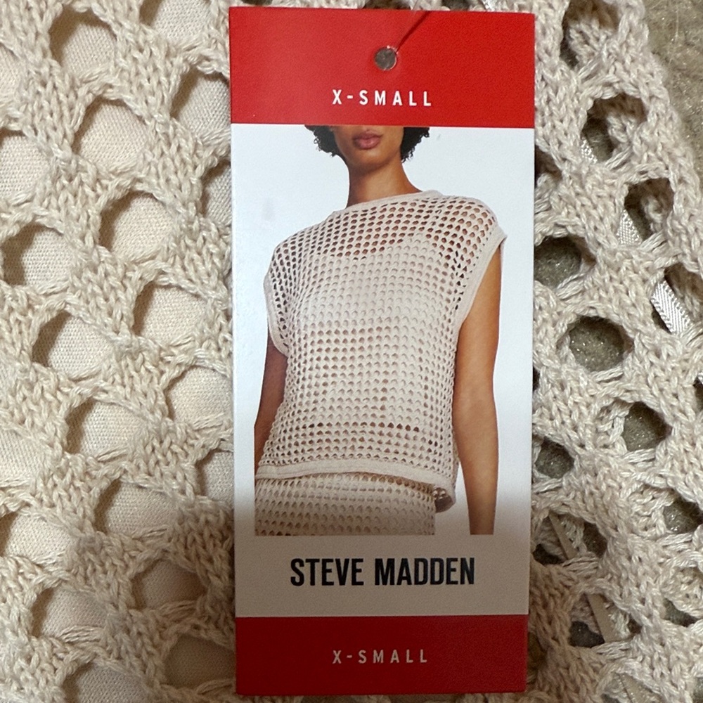 Steve Madden Beige Crochet Women's Set